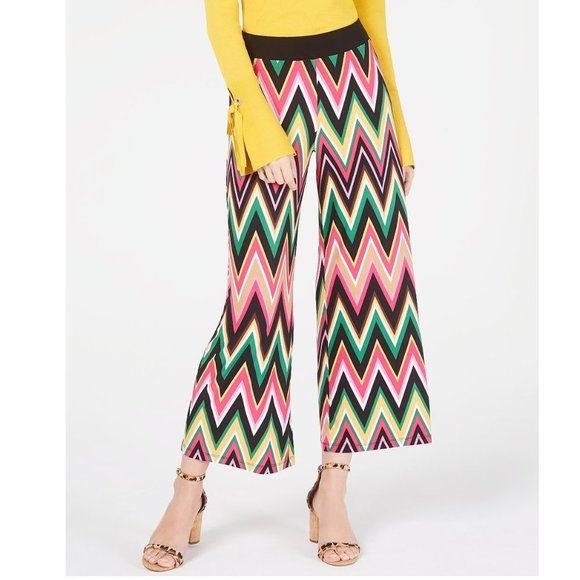 🎁 INC Multicolored Chevron Culottes - Picture 1 of 4